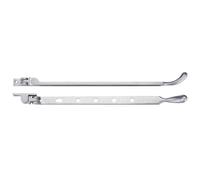 Ironmongery Solutions® Bulb End Casement Stay Traditional Window Restrictor Decorative Metal Stay for Timber Casement Windows Reliable Support Fixing Included (Satin Chrome)