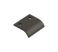 Ironmongery Solutions® Burlington Curved Edge Pull Handle Solid Brass Recessed Drawer and Cabinet Handle Traditional Furniture Hardware Fixings Included (Dark Bronze, 50mm)