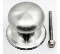Ironmongery Solutions® Centre Door Knob - 75mm Mushroom Shape in Satin Stainless Steel, Elegant Front Door Pull for Residential & Commercial Use