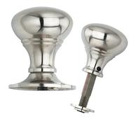 Ironmongery Solutions® Contract Rim Mortice Knob for Doors, Gate Handle, Rim Knob, Door Knob Handles in Satin Nickel Finish Size -50mm.