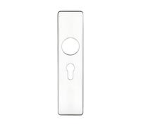 Ironmongery Solutions® Cover Plate for 19mm RTD Lever on Short Backplate Euro Profile 47.5mm 45mm x 180mm PSS Stainless Steel Door Hardware Finish Fixing Included (Polished Stainless)