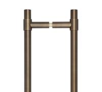 Ironmongery Solutions® CRES 3001 Pull Handle Modern Architectural Door Handle Durable Metal Fixings Included (Back to Back, Antique Brass)