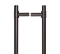 Ironmongery Solutions® CRES 3001 Pull Handle Modern Architectural Door Handle Durable Metal Fixings Included (Back to Back, Dark Bronze)