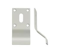 Ironmongery Solutions® Cylinder Latch Pull Standard Profile 88mm x 43mm Durable Metal Door Pull Plate for Internal Doors Fixing Included (Powder Coat White)