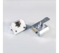 Ironmongery Solutions® Deadlocking Rim Cylinder Nightlatch, Surface Mounted, for Internal and External Doors, Residential and Commercial Use (Satin Chrome, 60mm - Blister Pack)