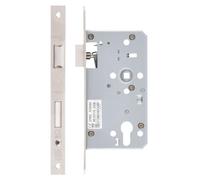 Ironmongery Solutions® DIN Escape Lock 72mm Centre to Centre with 60mm Backset Emergency Egress Mortice Lock for Internal and External Doors Fixing Included (Powder Coat White)