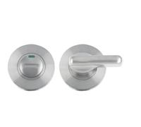 Ironmongery Solutions® Disabled Turn and Release with Indicator Grade 201 Stainless Steel Bathroom Door Lock Set with Escutcheons and 5mm Spindle Fixings Included