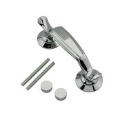 Ironmongery Solutions® Doctors Door Knocker - Traditional Heavy-Duty Door Knocker Inspired by Classic Medical Heritage (Hardex Chrome - Through Fix)