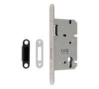 Ironmongery Solutions® Easi T DIN Euro Profile Deadlock, Key-Operated, for Internal and External Wooden Doors, Residential and Commercial Use (Radius)