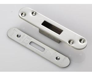 Ironmongery Solutions® Easi T Forend Strike and Fixing Pack for BS 5 Lever Deadlocks, Includes Strike Plates and Fixing Screws (Radius)