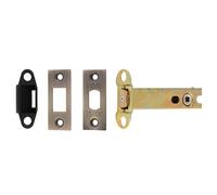 Ironmongery Solutions® Easi T Tubular Deadbolt, Steel, Key-Operated, for Internal and External Doors, Residential and Commercial Use (Antique Brass, Square - 102mm with 8mm Follower)