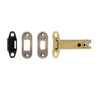 Ironmongery Solutions® Easi T Tubular Deadbolt, Steel, Key-Operated, for Internal and External Doors, Residential and Commercial Use (Antique Brass, Radius - 64mm with 5mm Follower)