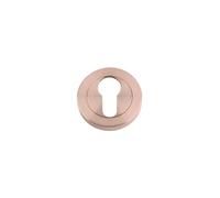 Ironmongery Solutions® Euro Profile Escutcheon Door Cylinder Cover Replacement Lock Furniture Durable Professional Finish (Tuscan Rose Gold)