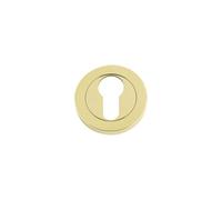 Ironmongery Solutions® Euro Profile Escutcheon for Door Cylinder Lock Applications Durable Replacement Hardware Professional Finish Fixing Included (Brass Finish/Anti Tarnish)