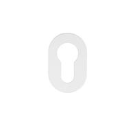 Ironmongery Solutions® Euro Profile Rosso Mini Escutcheon 50 x 32 x 3 for Door Cylinder Lock Applications Durable Replacement Hardware Professional Finish Fixing Included (Powder Coat White)