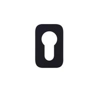 Ironmongery Solutions® Euro Profile Rosso Mini Squircle Escutcheon 50 x 32 x 3 for Door Cylinder Lock Applications Durable Replacement Hardware Professional Finish Fixing Included (Powder Coat Black)