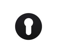 Ironmongery Solutions® Euro Profile Rosso Slim Escutcheon 4mm for Door Cylinder Lock Applications Durable Replacement Hardware Professional Finish Fixing Included (Powder Coat Black)
