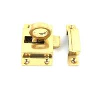 Ironmongery Solutions® Fanlight Catch Square in Polished Brass Finish
