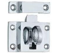Ironmongery Solutions® Fanlight Catch Square - Polished Chrome Finish | Traditional Window Fanlight Catch for Top Hung Windows | Durable Brass Construction with Chrome Plating
