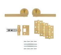 Ironmongery Solutions® Faro Latch Pack Ultimate Door Pack Complete Door Hardware Set with Durable Components for Smooth Reliable Use (Satin Brass)