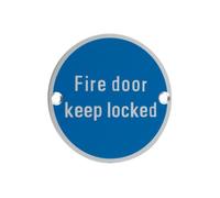 Ironmongery Solutions® Fire Door Keep Locked Signage Durable Metal Safety Warning Sign for Fire Doors Walls and Commercial Premises Fixing Included
