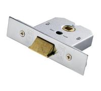 Ironmongery Solutions® Flat Latch for Internal Doors, Slim Profile, Silver, Compact, Residential and Light Commercial Use (Satin Chrome Plated, 76mm)