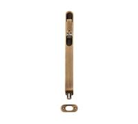 Ironmongery Solutions® Flush Bolts 204mm x 20mm Solid Brass Concealed Door Bolt for Double Doors Fixings Included (Antique Brass, Radius)