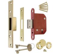 Ironmongery Solutions® Fortress 261-31A 5 Lever Maximum Security Mortice Deadlock 64mm (2.5") BS3621 Approved