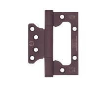 Ironmongery Solutions® Grade 11 Flush/Interleaf Door Hinge - Pair of Heavy Duty Metal Hinges for Internal and External Doors, Smooth Operation, Fixing Included (Etna Bronze)
