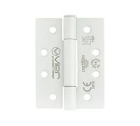 Ironmongery Solutions® Grade 14 Concealed Knuckle Door Hinge - Stainless Steel 201 Square Profile, Hidden Door Hinge for Internal and External Doors, Fixing Included (Powder Coat White)