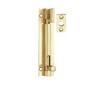 Ironmongery Solutions® Heavy Barrel Bolt Necked for Bathroom, Bedroom, Toilet Shed Door Furniture in Polished Brass Finish. Size -100x38mm.