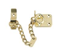 Ironmongery Solutions® Heavy Duty 200 mm Door Chain Security Chain Lock for Front Doors Entrance Doors Fixings Included (Polished Brass)