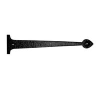 Ironmongery Solutions® Hinge Front 18 Inch - Pair of Heavy Duty Front Hinges for Doors, Gates and Cabinets, Strong Steel Construction for Secure Door Support, Fixing Included