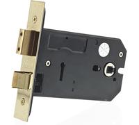 Ironmongery Solutions® Horizontal 3 Lever Mortice Lock - 127mm Case, Brass Faced Internal Door Lock