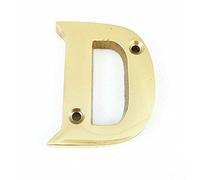 Ironmongery Solutions® House Door Letters A to Z in Polished Brass - Fit To All Types of Door 50mm (D)