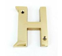 Ironmongery Solutions® House Door Letters A to Z in Polished Brass - Fit To All Types of Door 50mm (H)