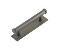 Ironmongery Solutions® Hoxton Thaxted Cabinet Handles Decorative Furniture Drawer Pulls with Fixings Included (Plain Backplate, Dark Bronze, 96mm CTRS)