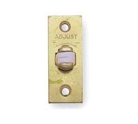 Ironmongery Solutions® Jedo Adjustable Rollerbolt Catches with Nylon Roller Heavy Duty Door Catch for Timber & Cabinet Doors Fixings Included (Electro Brassed)