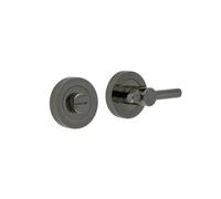 Ironmongery Solutions® Jedo Bari Knurled Turn & Release Solid Metal Bathroom Privacy Lock Fixings Included (Black Nickel)