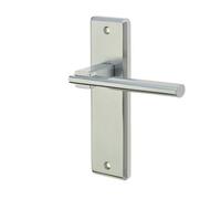 Ironmongery Solutions® Jedo Delta Suite Lever on Plate Door Handle Set for Interior Doors - Fixings Included (Latchplate, Satin Chrome)
