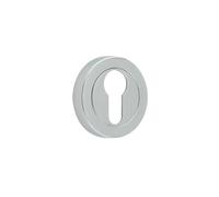 Ironmongery Solutions® Jedo Designer Euro Profile Escutcheons on 50mm Round Rose for Internal & External Doors Modern Cylinder Cover Fixings Included (Polished Chrome)