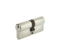 Ironmongery Solutions® Jedo Euro Profile Double Cylinders Keyed to Differ Solid Brass Door Lock Barrels with 2 Keys per Cylinder Fixings Included (Satin Chrome, 90mm)