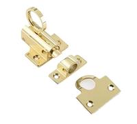 Ironmongery Solutions® Jedo Fanlight Catch 45x45mm Traditional Window Catch Secure Metal Hardware Fixings Included (Polished Brass)
