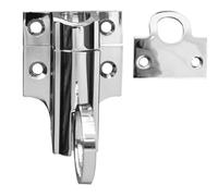 Ironmongery Solutions® Jedo Fanlight Catch 45x45mm Traditional Window Catch Secure Metal Hardware Fixings Included (Polished Chrome)