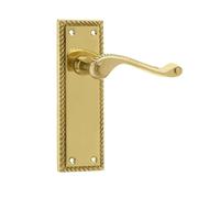Ironmongery Solutions® Jedo Georgian Suite Lever on Plate Traditional Interior Door Handle Set for Homes & Commercial Spaces - Fixings Included (Long Latchset Plate)