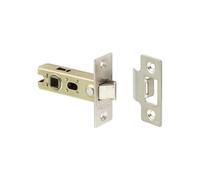 Ironmongery Solutions® Jedo Kontrax Tubular Latches Durable Steel Mechanism for Interior & Exterior Doors 60mm Backset Fixings Included (Nickel Plate, 64mm)