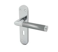 Ironmongery Solutions® Jedo Mitred Suite Lever on Plate Door Handle Set for Interior Doors - Fixings Included (Lockplate)