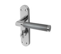 Ironmongery Solutions® Jedo Mitred Suite Lever on Plate Door Handle Set for Interior Doors - Fixings Included (Bathroom Plate)