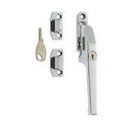 Ironmongery Solutions® Jedo Modern Lockable Casement Fasteners Contemporary Window Fastener Secure Locking Design Fixings Included (Polished Chrome)