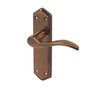 Ironmongery Solutions® Jedo Paris Suite Lever on Plate Door Handle Set for Interior Doors - Fixings Included (Latchplate, Antique Bronze)